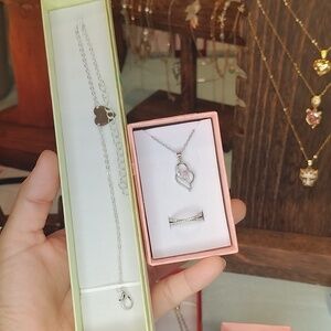 Silver Heart set 3 piece